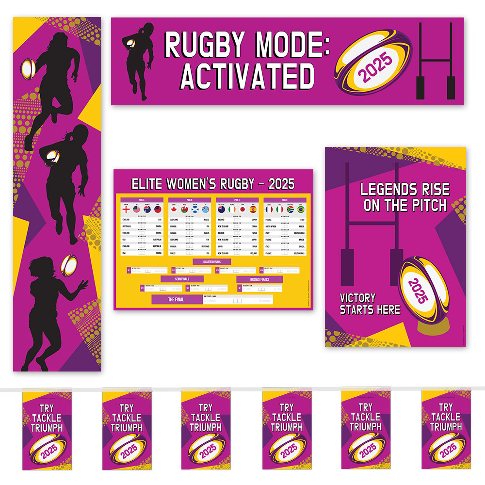 Women's World Rugby Paper Decoration Pack