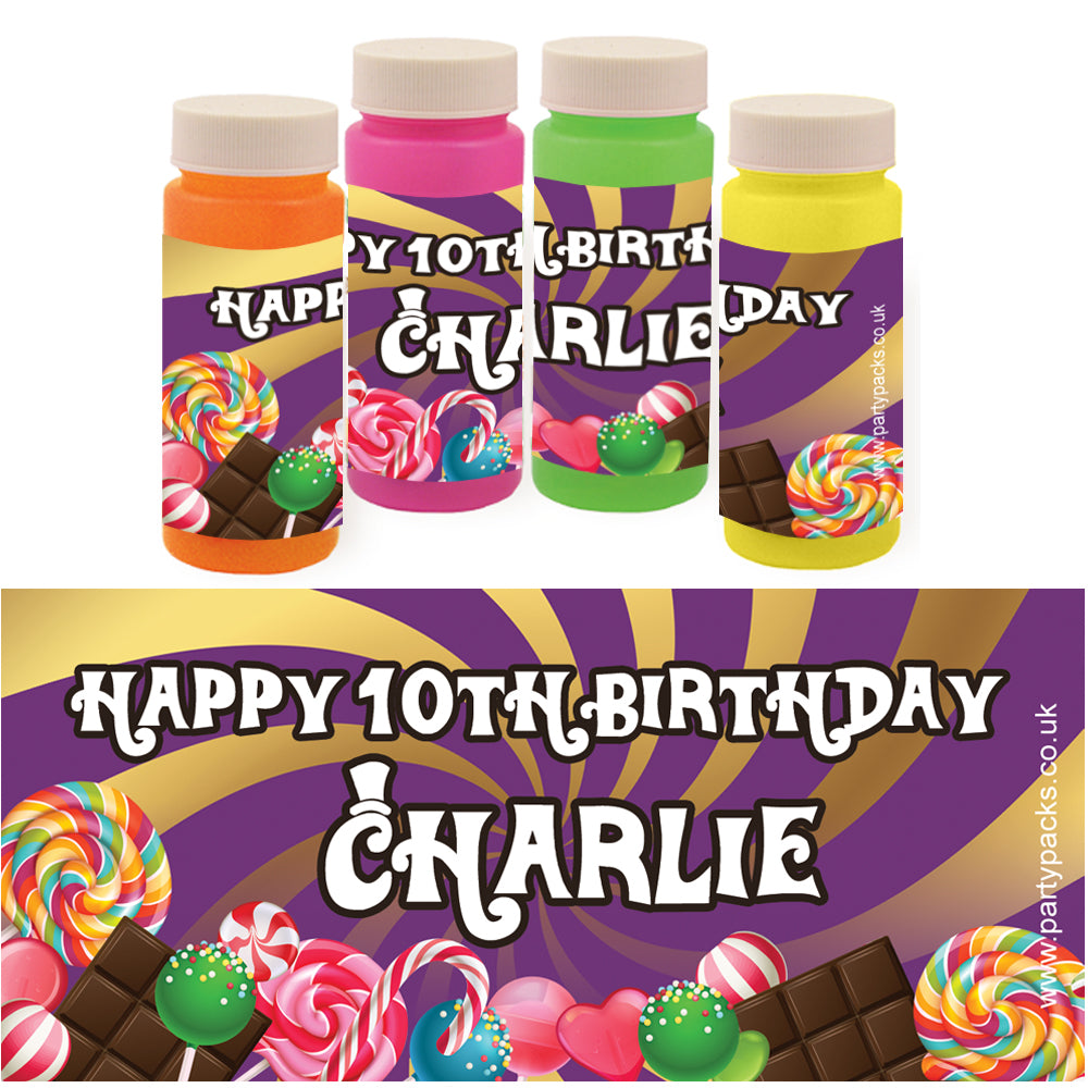 Wonka Chocolate Factory Wonka Personalised Bubbles - Pack of 8