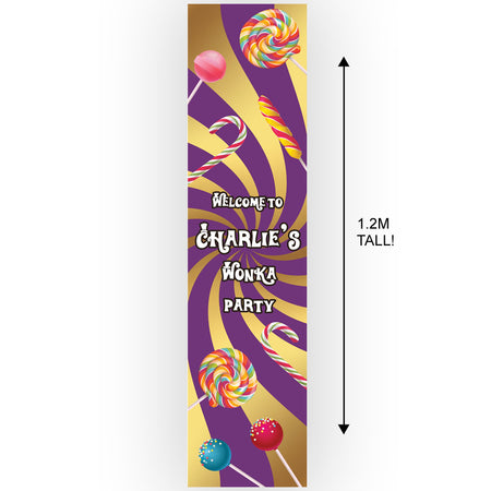 Chocolate Factory Personalised Portrait Banner Decoration - 1.2m x 30cm