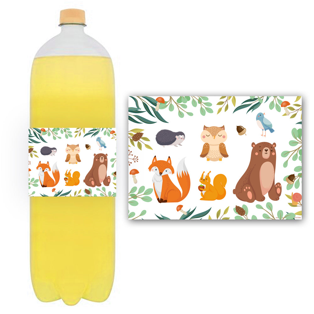 Woodland Animals Drinks Bottle Labels - Pack of 4