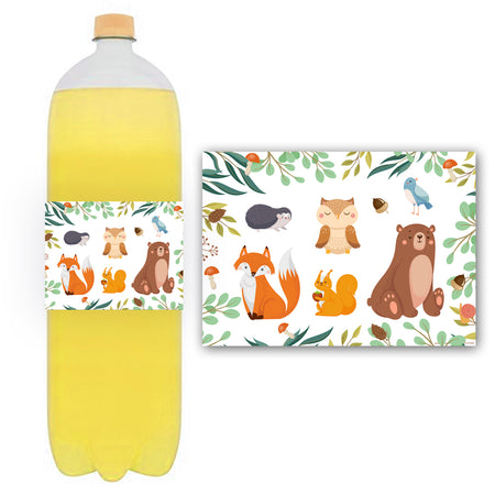 Woodland Animals Drinks Bottle Labels - Pack of 4