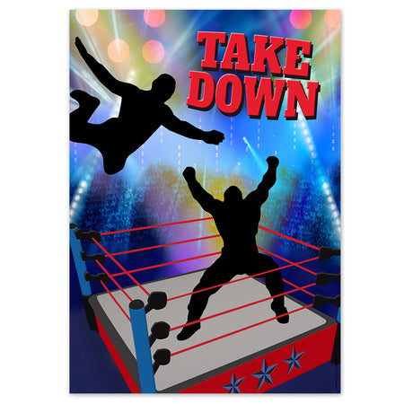 Wrestling Portrait Poster - A3
