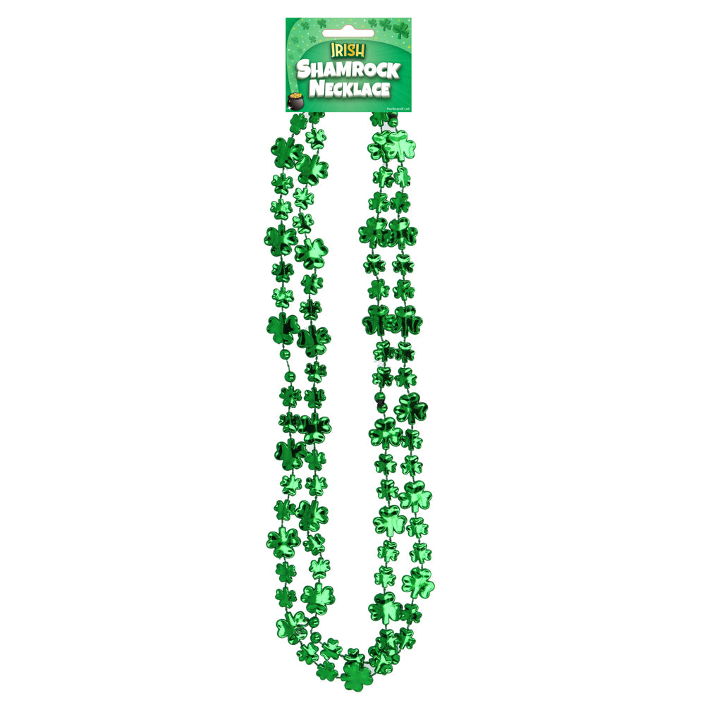 Irish St. Patrick's Day Shamrock Necklace - Pack of 2 - 78cm