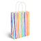 Multicoloured Striped Paper Party Treat Bags - 19cm - Pack of 8
