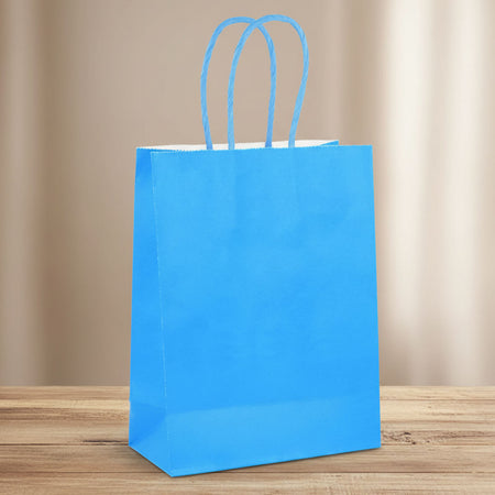 Bright Blue Paper Party Bags - 22cm - Each