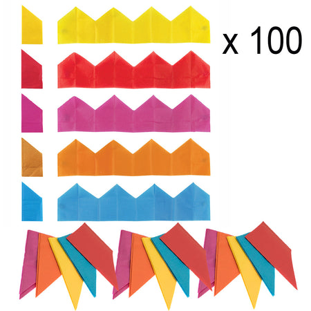 Cracker Paper Hat - Assorted Colours - Pack of 100