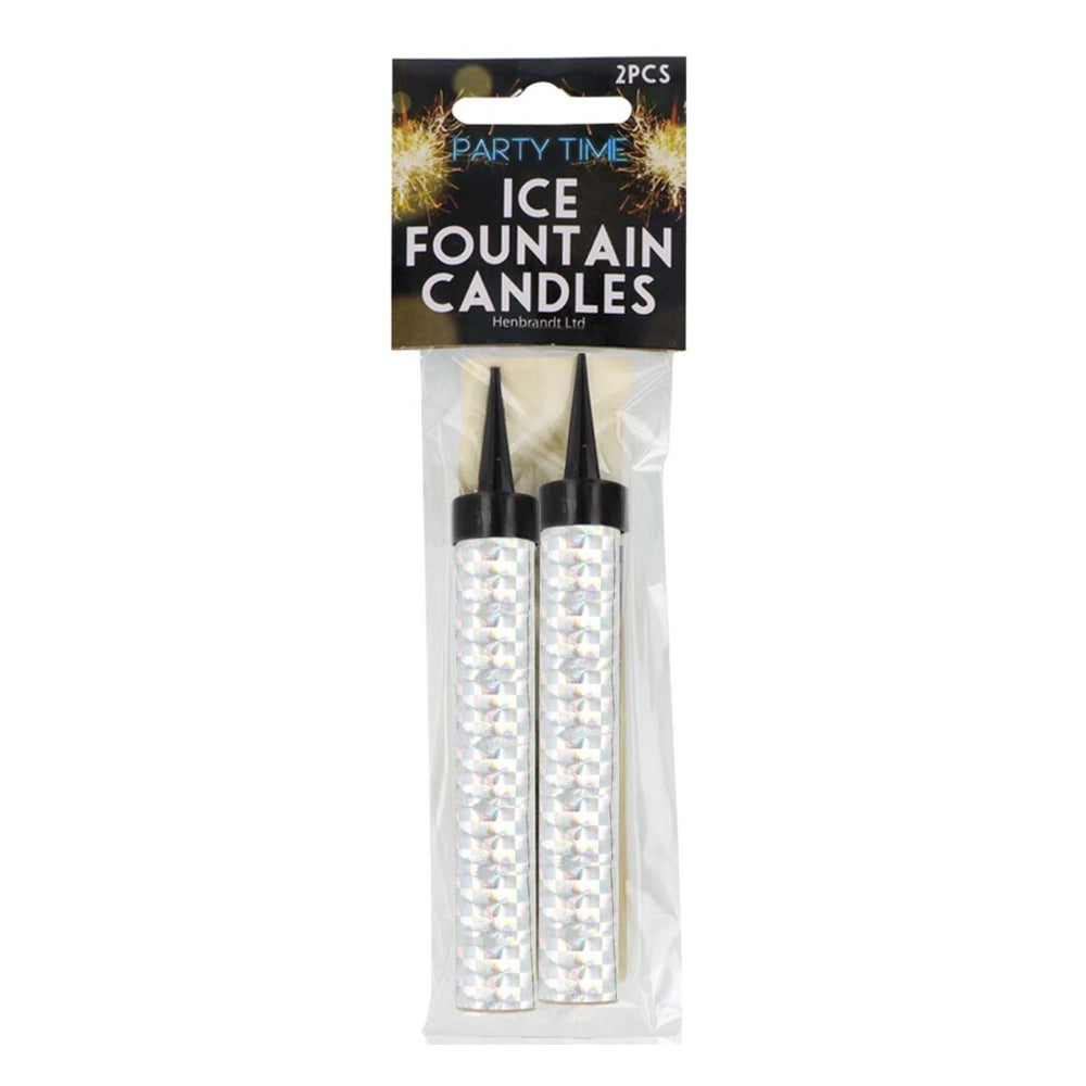 Silver Ice Fountains - 12cm - Pack of 2