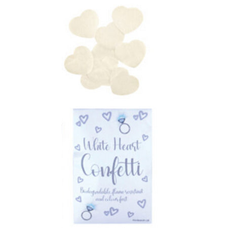 Biodegradable White Heart Wedding Confetti - 15g