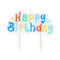 Colourful Happy Birthday Candle - 8cm