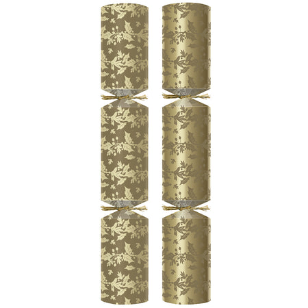 Gold Holly Berry Christmas Crackers - 11