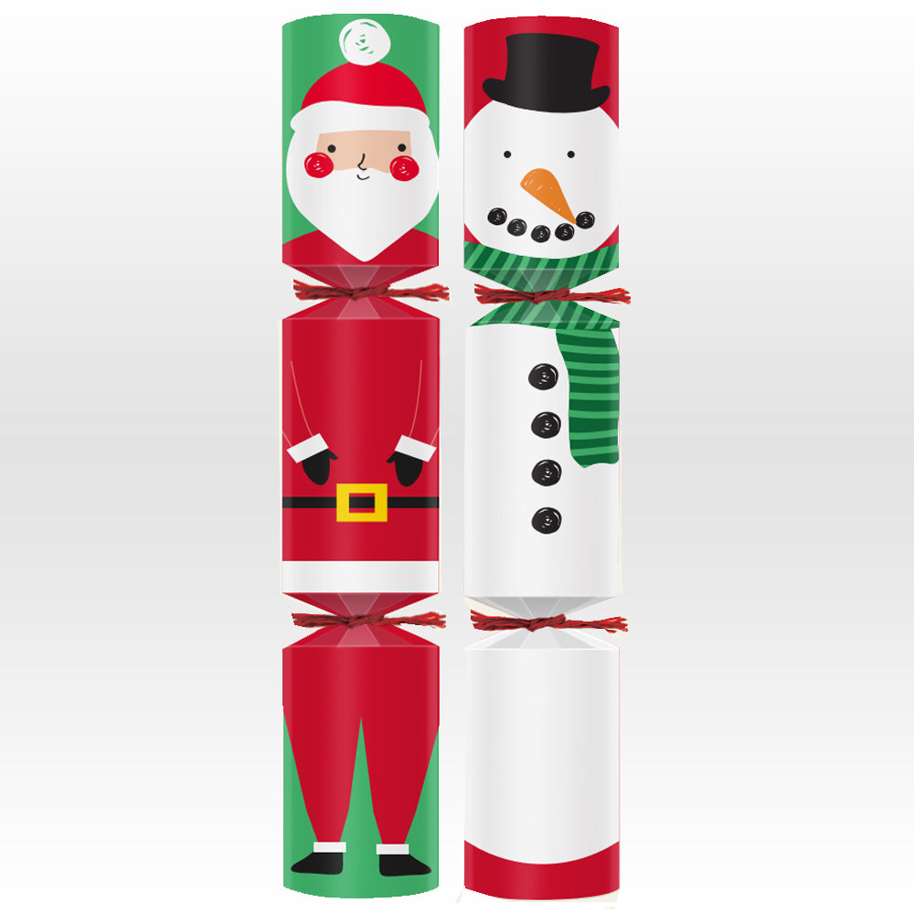 Santa and Rudolph Christmas Crackers - 11" - Plastic Free - Each