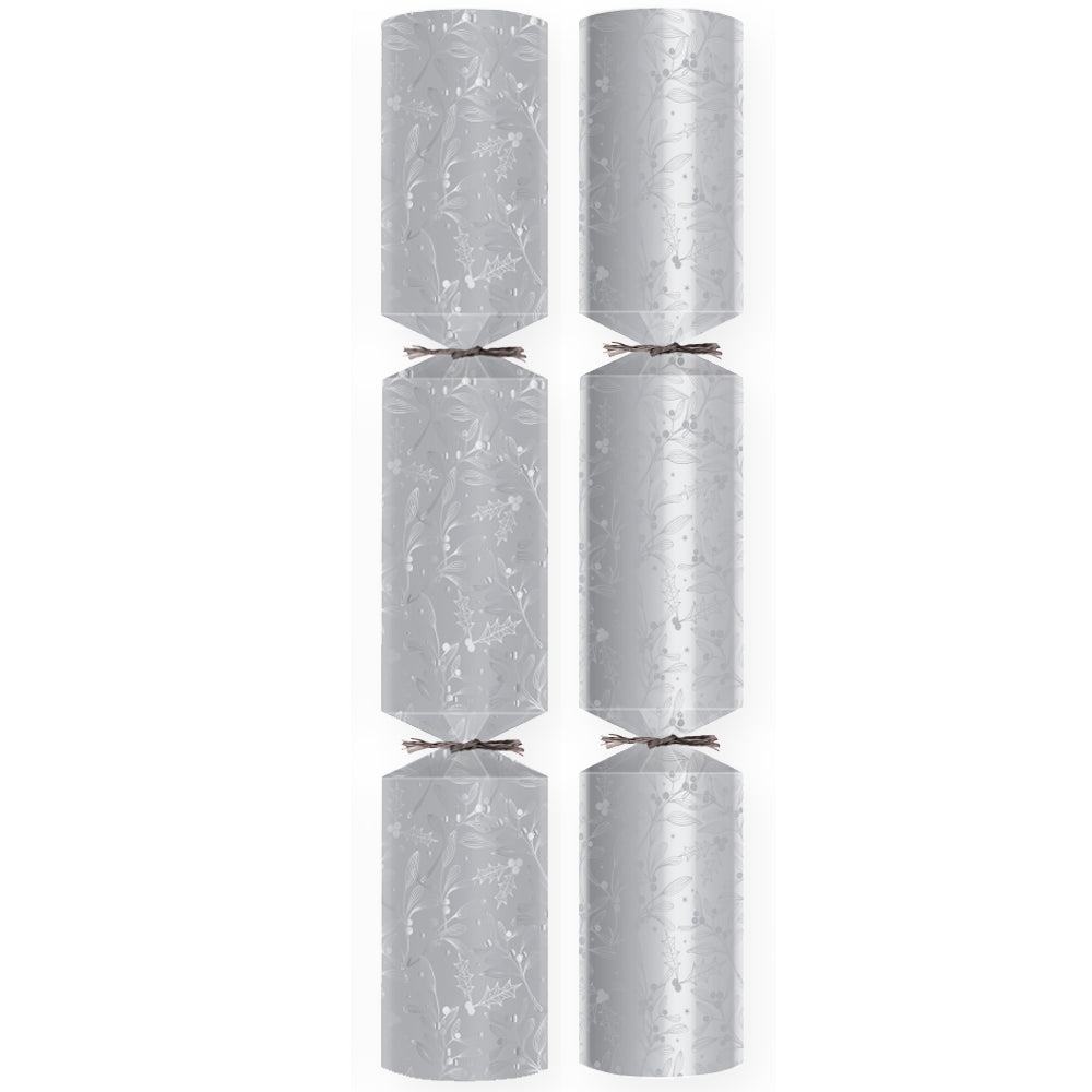 Silver Holly and Mistletoe Christmas Crackers - 11" -  Plastic Free - Each