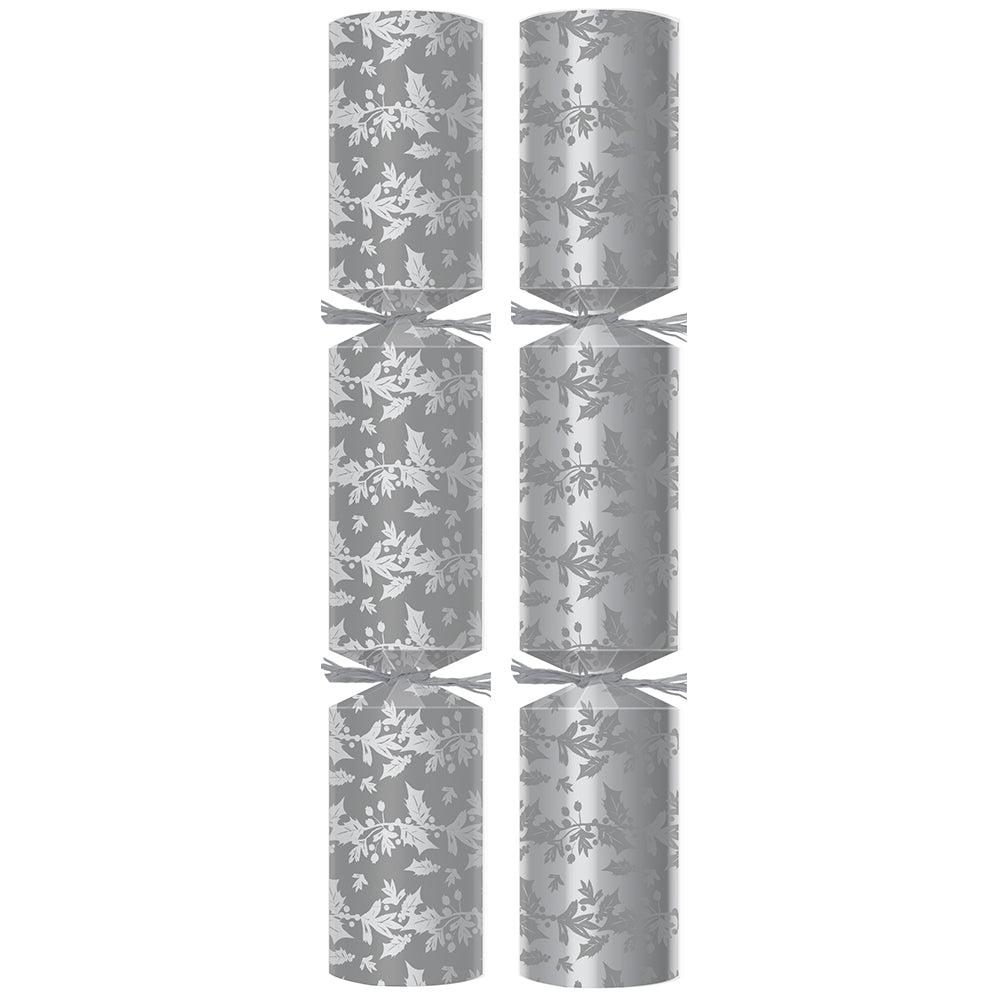 Silver Holly Berry Christmas Crackers - 11" -  Plastic Free - Each