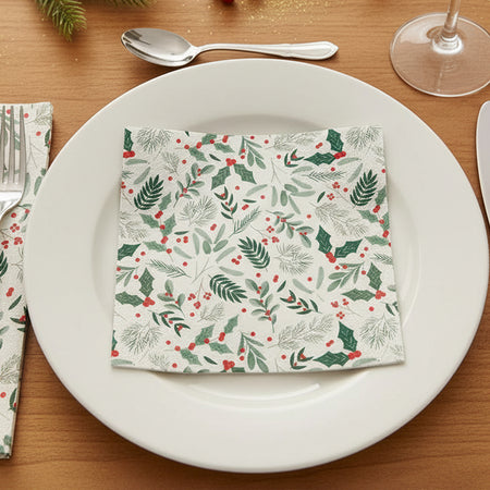 Christmas Printed 3 Ply Paper Napkins - Pack of 40