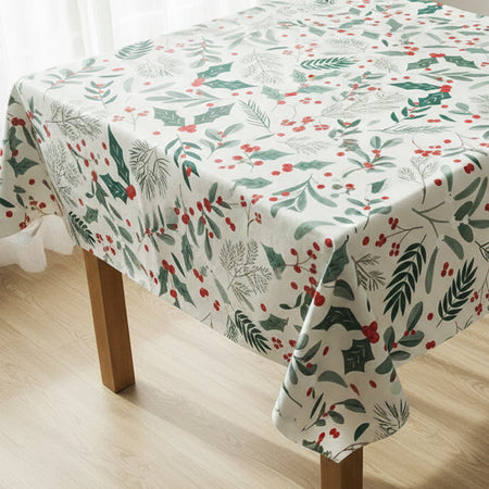 Christmas Printed Wipe Clean Tablecloth - 132cm x 178cm