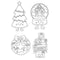 Colour Your Own Christmas Magnets - Pack of 4