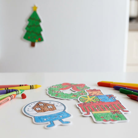 Colour Your Own Christmas Magnets - Pack of 4