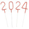 Rose Gold 2024 New Year Party Sparklers