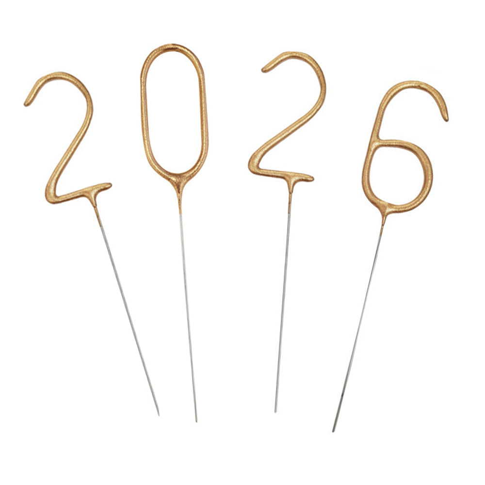 Gold 2026 New Year Party Sparklers