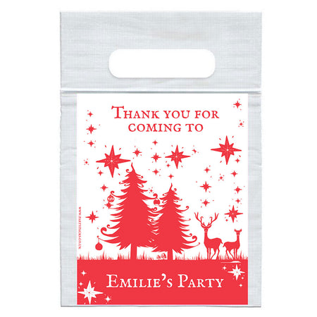 Personalised Wonderful Christmas Card Insert With Sealed Party Bag - Pack of 8