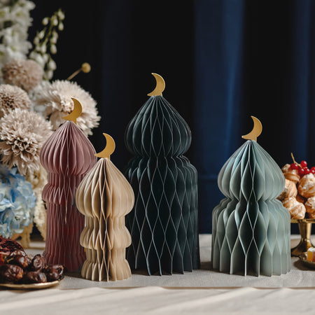 Eid Mubarak Paper Decorations - 22cm-33cm - Pack of 4