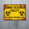 Zombie Biohazard Sign - A3