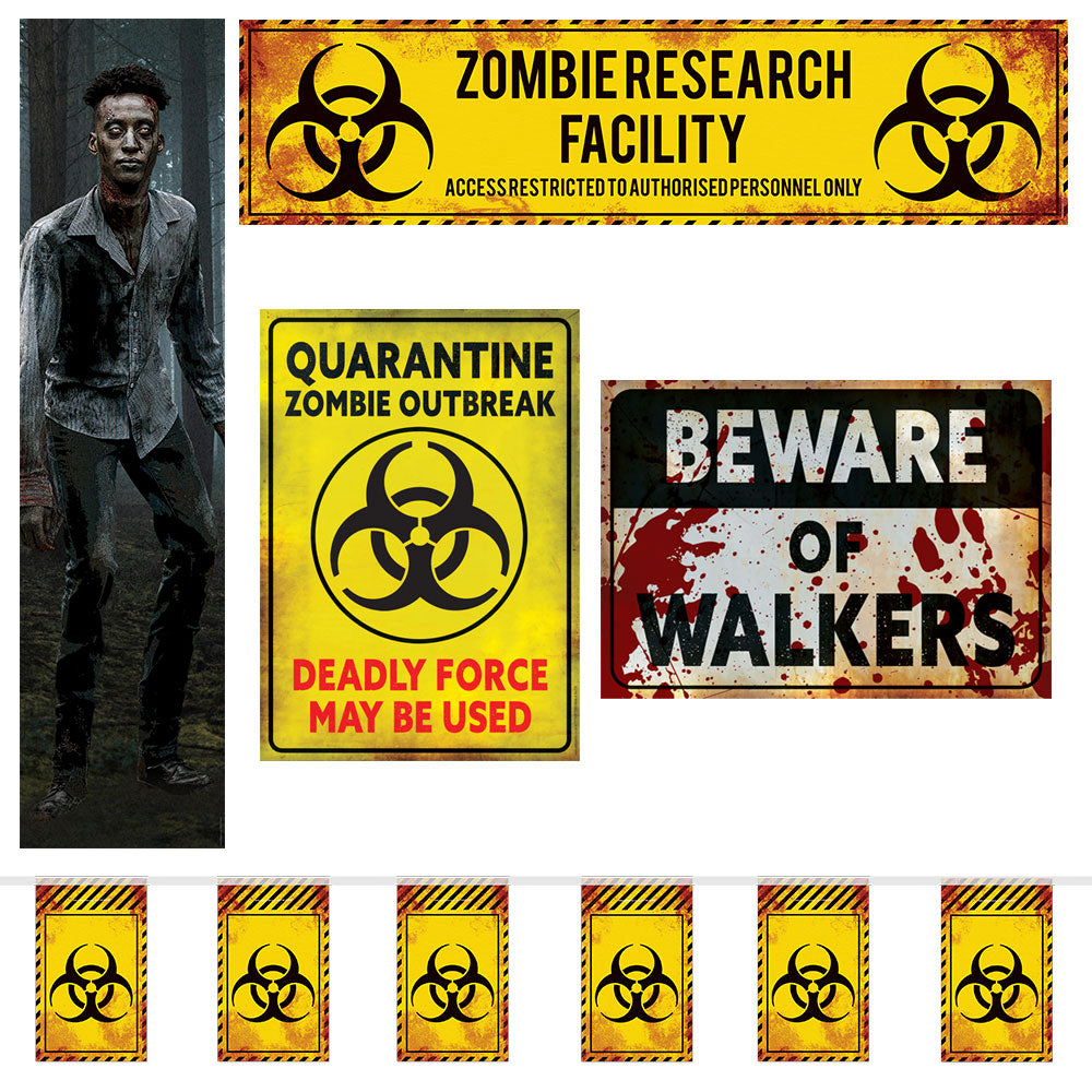 Zombie Apocalypse Paper Decoration Pack
