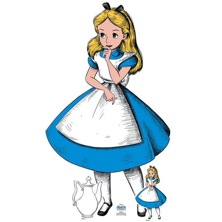 Vintage Alice In Wonderland Alice Cardboard Cutout - 95cmm