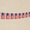 American Flag Bunting Against Outdoor Wall