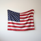 American Flag Draped on Wall