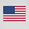 American Flag Poster on White Brick Wall