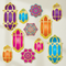Arabian Nights Cardboard Cutouts on Cream Textured Wall