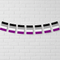 Asexual Pride Bunting Single Row White Brick Wall