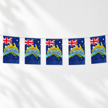 Australian bunting with a slightly deeper curve