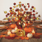 Autumn Leaves Centrepiece on Light Background