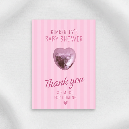 Baby Pink Favour Card Flat Lay