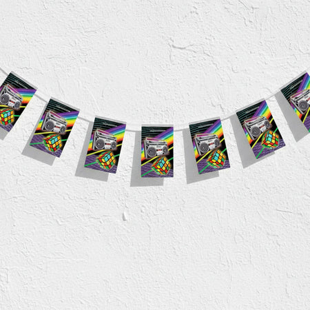 1980's Flag Bunting Decoration - 2.4m