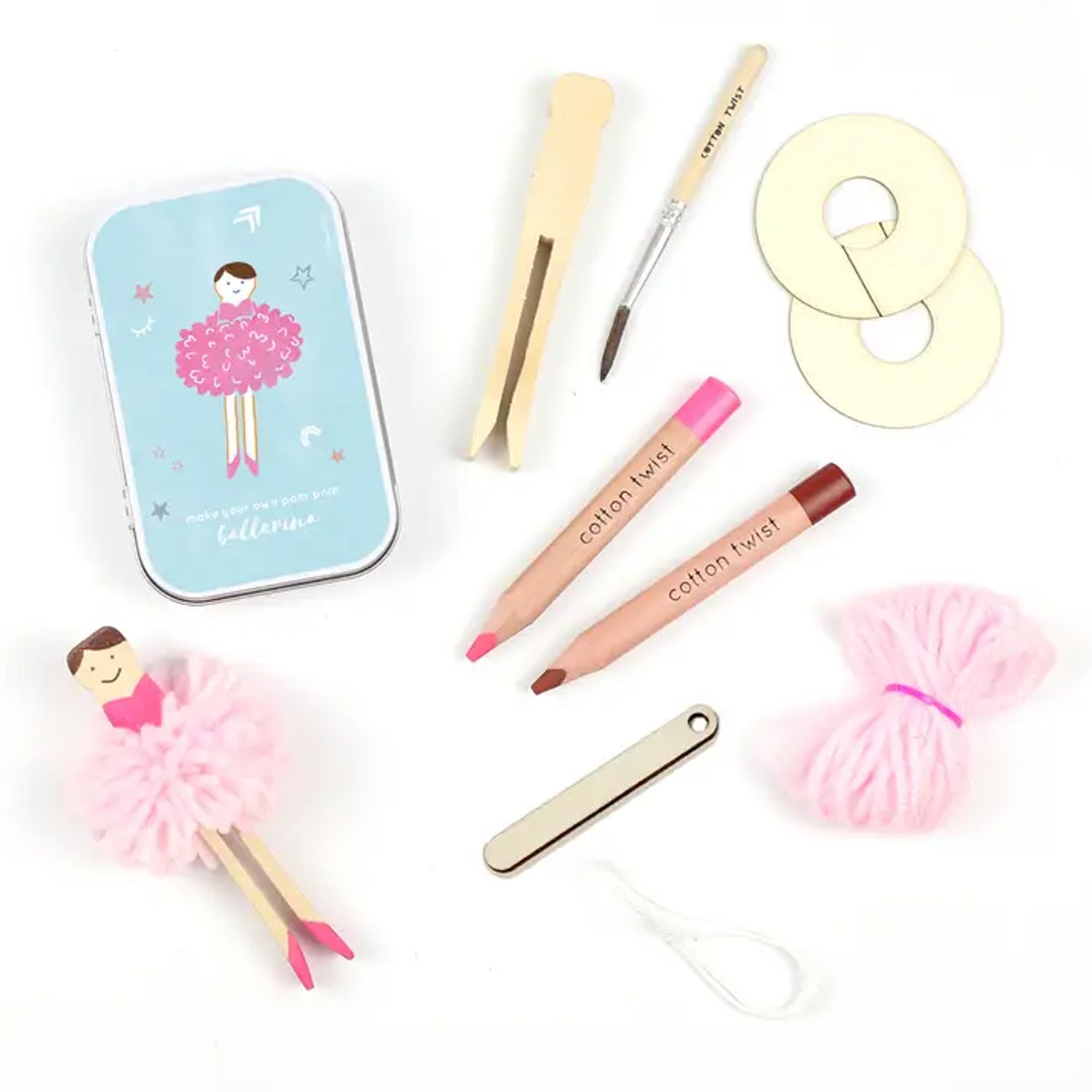Make Your Own Pom Pom Ballerina Gift Kit - Plastic Free