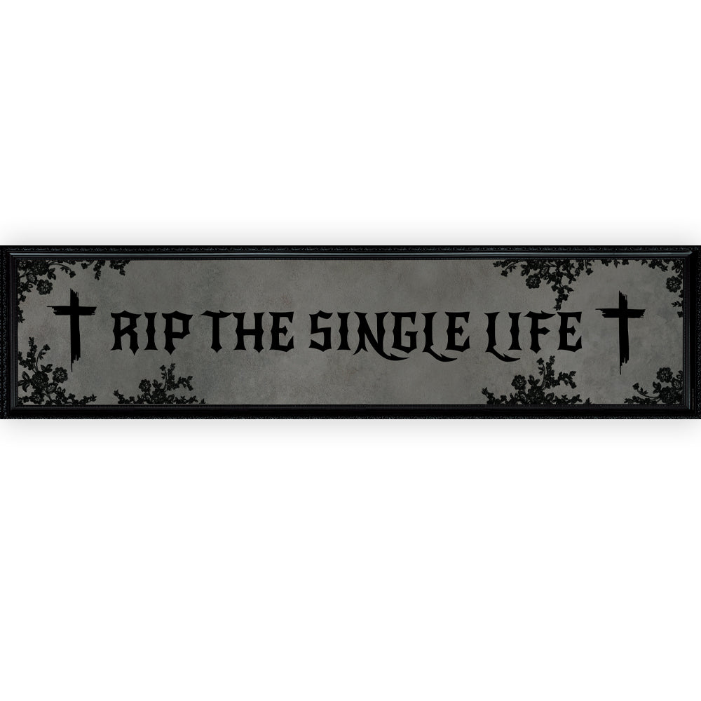 RIP Single Life Gothic Hen Party Banner - 120cm x 30cm