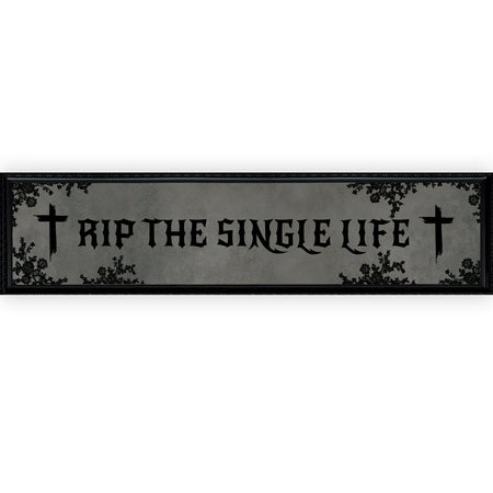 RIP Single Life Gothic Hen Party Banner - 120cm x 30cm