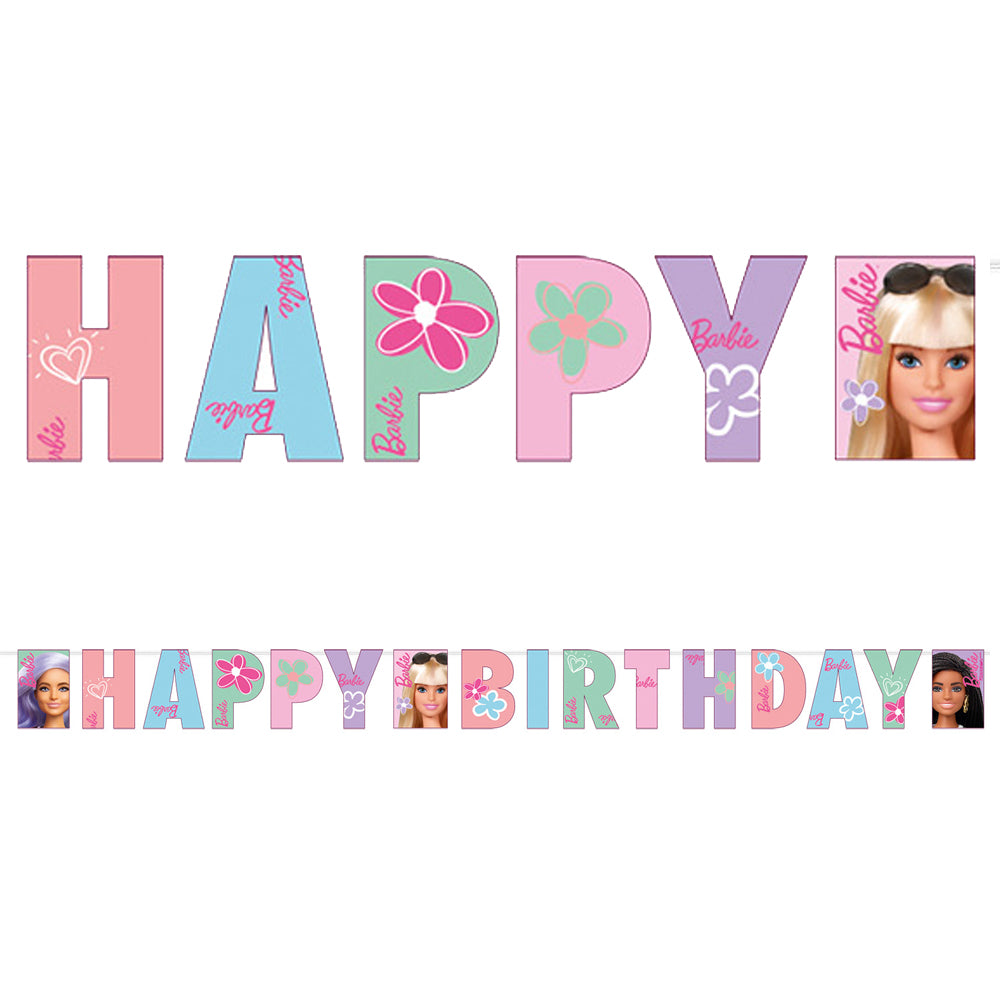 Barbie Happy Birthday Card Banner - 1.8m