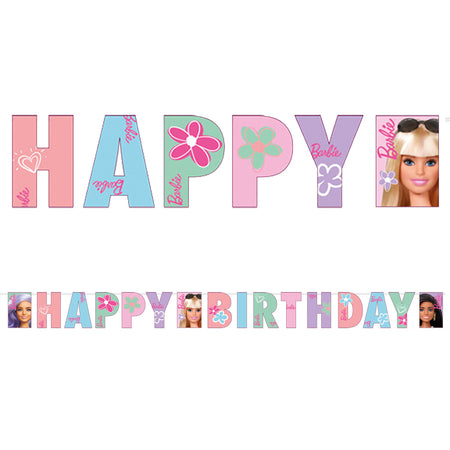 Barbie Happy Birthday Card Banner - 1.8m