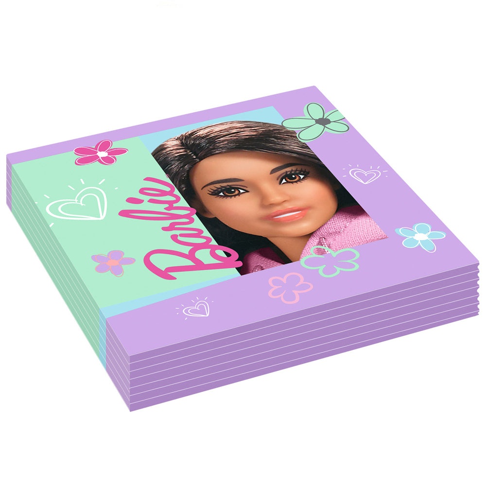 Barbie Paper Napkins - 33cm - Pack of 16