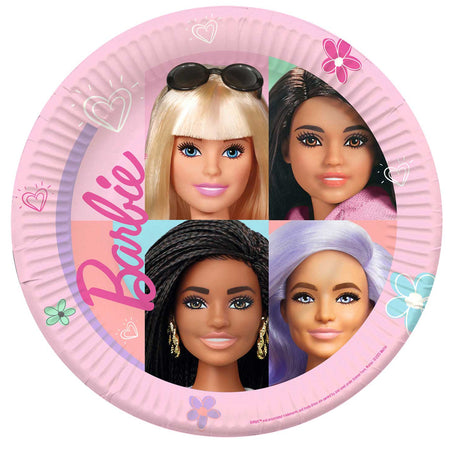 Barbie Paper Plates - 23cm - Pack of 8