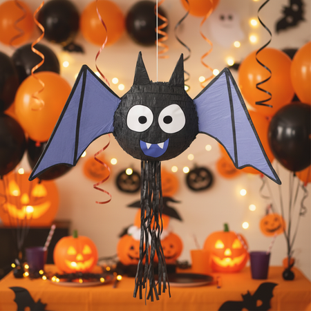 Bat Piñata Halloween Party Setting