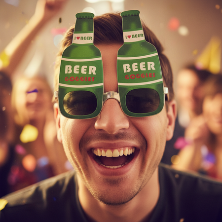 Beer Goggles Worn Close Up