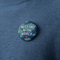 Best Dad in the World Badge - Worn Close Up