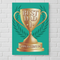 Best Dad Trophy Poster - Close Up on White Brick Wall