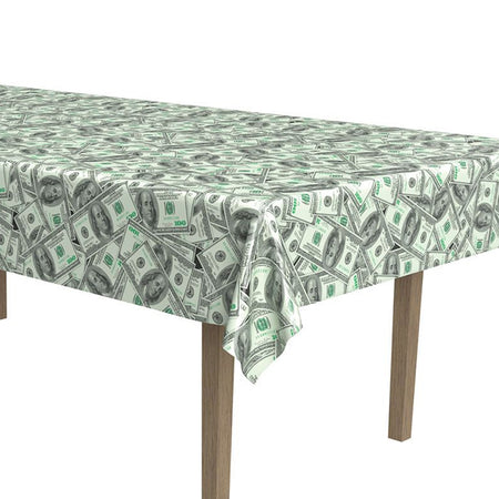 Big Bucks Money Casino Tablecover - 1.4m x 2.7m