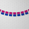 Bisexual Pride Bunting Single Row White Brick Wall